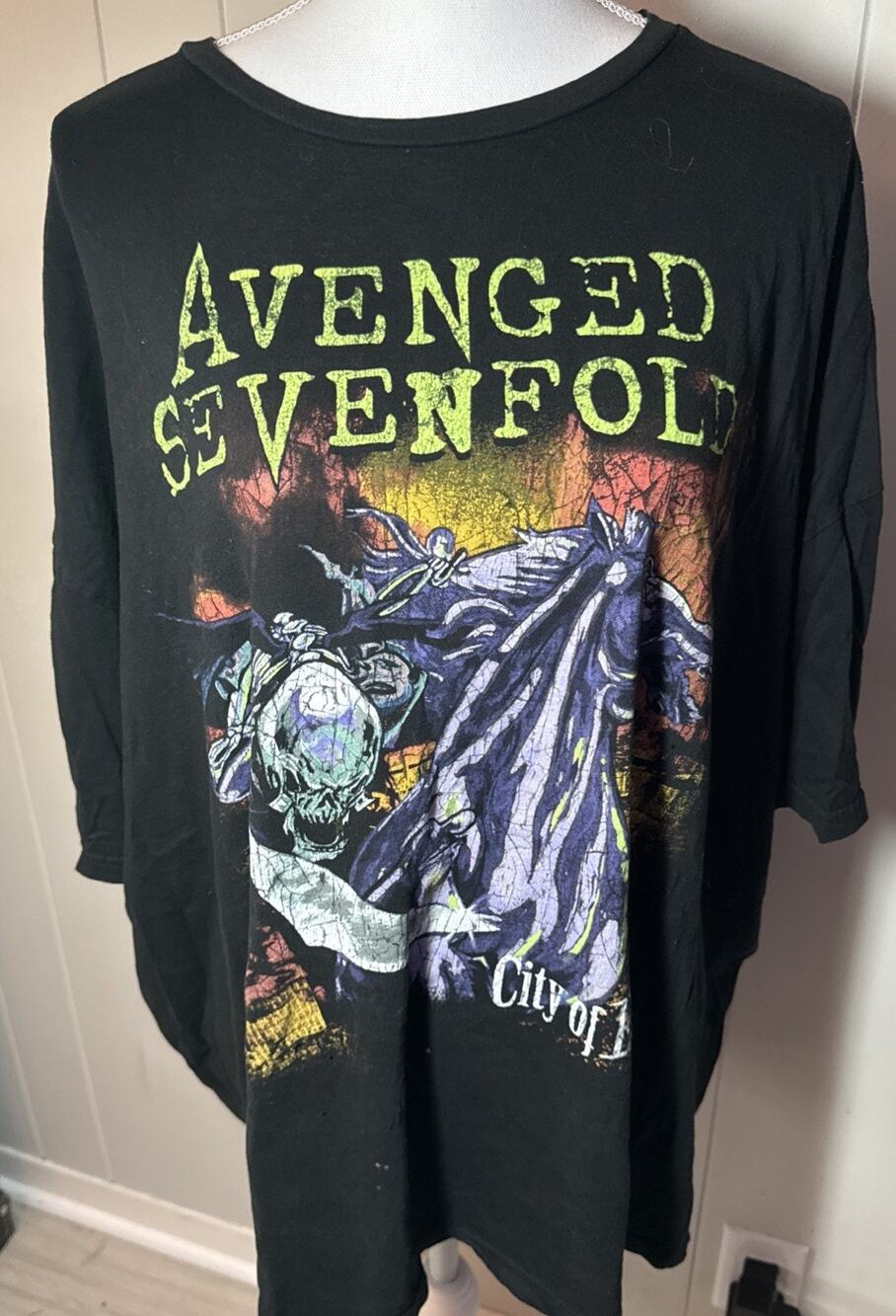 VINTAGE RARE Avenged Sevenfold City Of Evil Album Band Tees Rock Punk 3XL